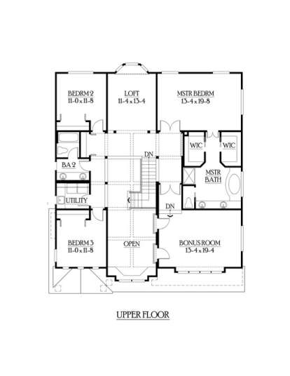 Floorplan 2 for House Plan #341-00104