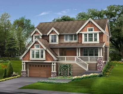 Craftsman House Plan #341-00108 Elevation Photo
