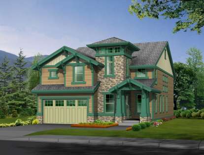 Northwest House Plan #341-00109 Elevation Photo