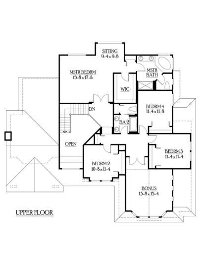 Floorplan 2 for House Plan #341-00112