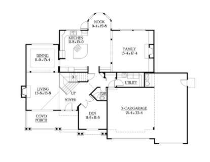 Floorplan 1 for House Plan #341-00113