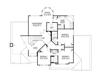 Floorplan 2 for House Plan #341-00113
