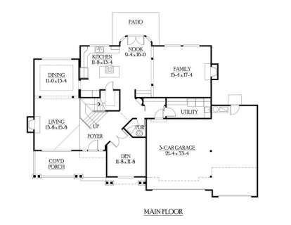 Floorplan 1 for House Plan #341-00117