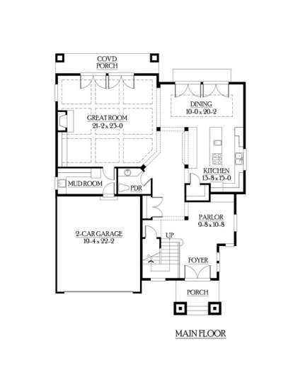 Floorplan 1 for House Plan #341-00118