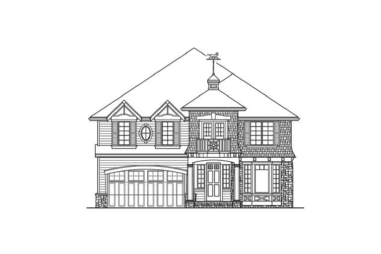 Craftsman House Plan #341-00122 Elevation Photo