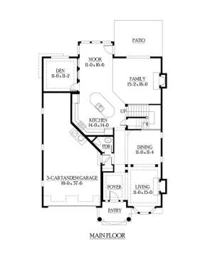 Floorplan 1 for House Plan #341-00122