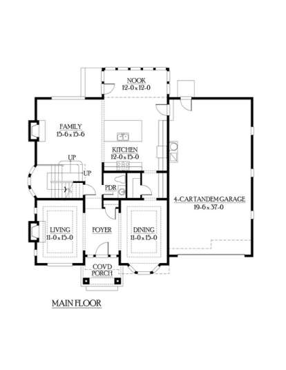 Floorplan 1 for House Plan #341-00124