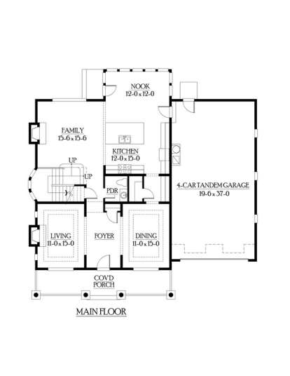 Floorplan 1 for House Plan #341-00125