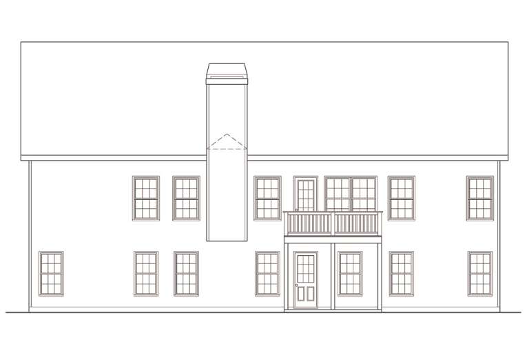 Traditional House Plan #009-00043 Elevation Photo