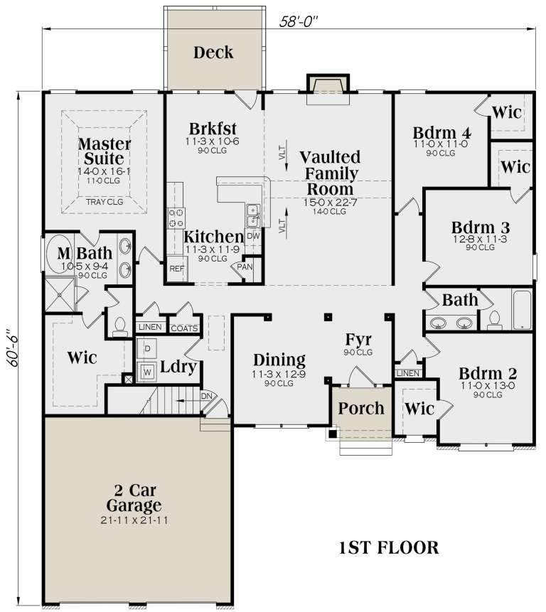 House Plan House Plan #60 Drawing 1