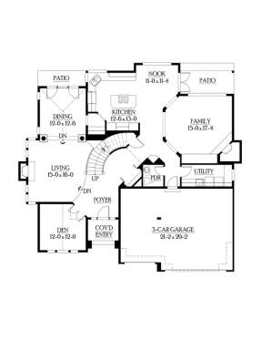 Floorplan 1 for House Plan #341-00126