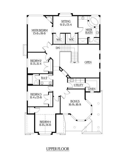 Floorplan 2 for House Plan #341-00129