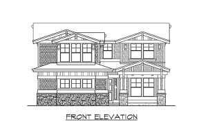 Craftsman House Plan #341-00130 Elevation Photo