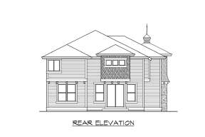 Narrow Lot House Plan #341-00131 Elevation Photo