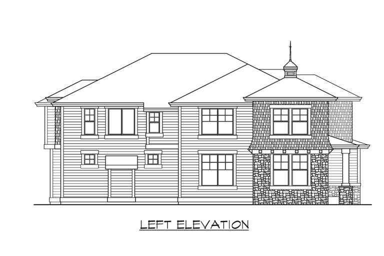Narrow Lot House Plan #341-00131 Elevation Photo