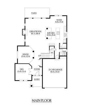 Floorplan 1 for House Plan #341-00131
