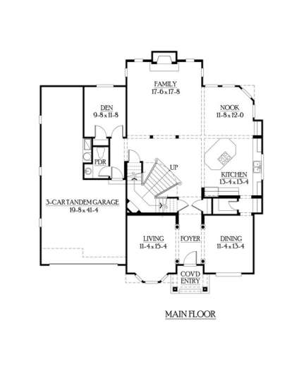 Floorplan 1 for House Plan #341-00133