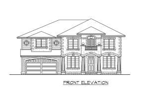 Contemporary House Plan #341-00135 Elevation Photo