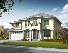 Contemporary House Plan #341-00135 Elevation Photo