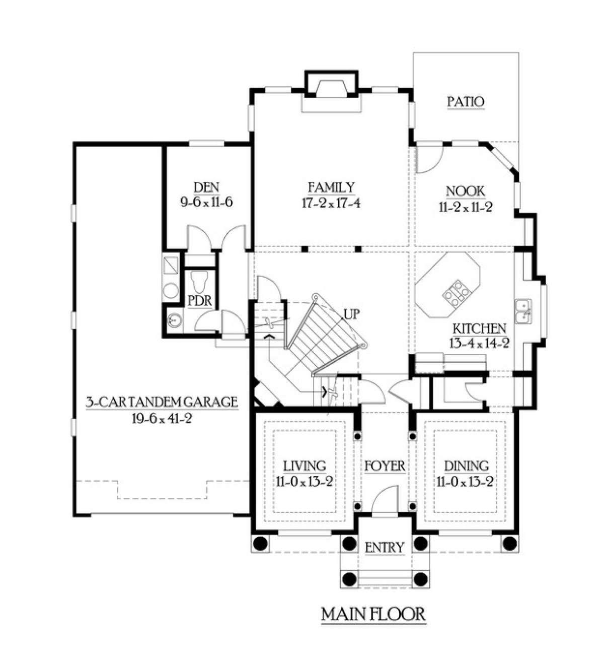 Floorplan 1 for House Plan #341-00135