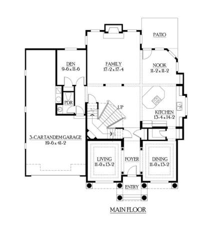 Floorplan 1 for House Plan #341-00135