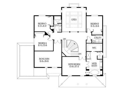 Floorplan 2 for House Plan #341-00136