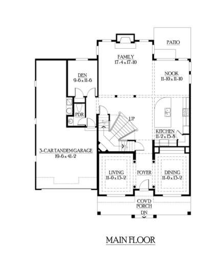 Floorplan 1 for House Plan #341-00137