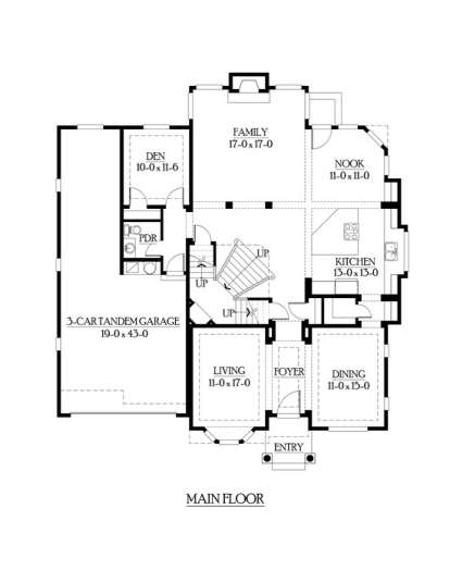 Floorplan 1 for House Plan #341-00139