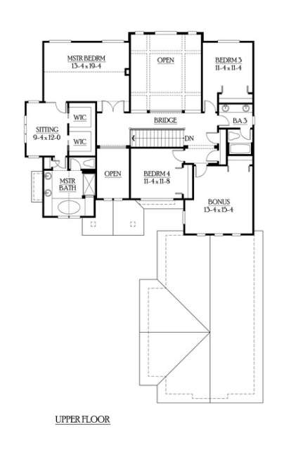 Floorplan 2 for House Plan #341-00140