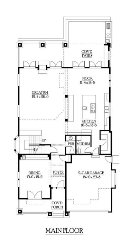 Floorplan 1 for House Plan #341-00142
