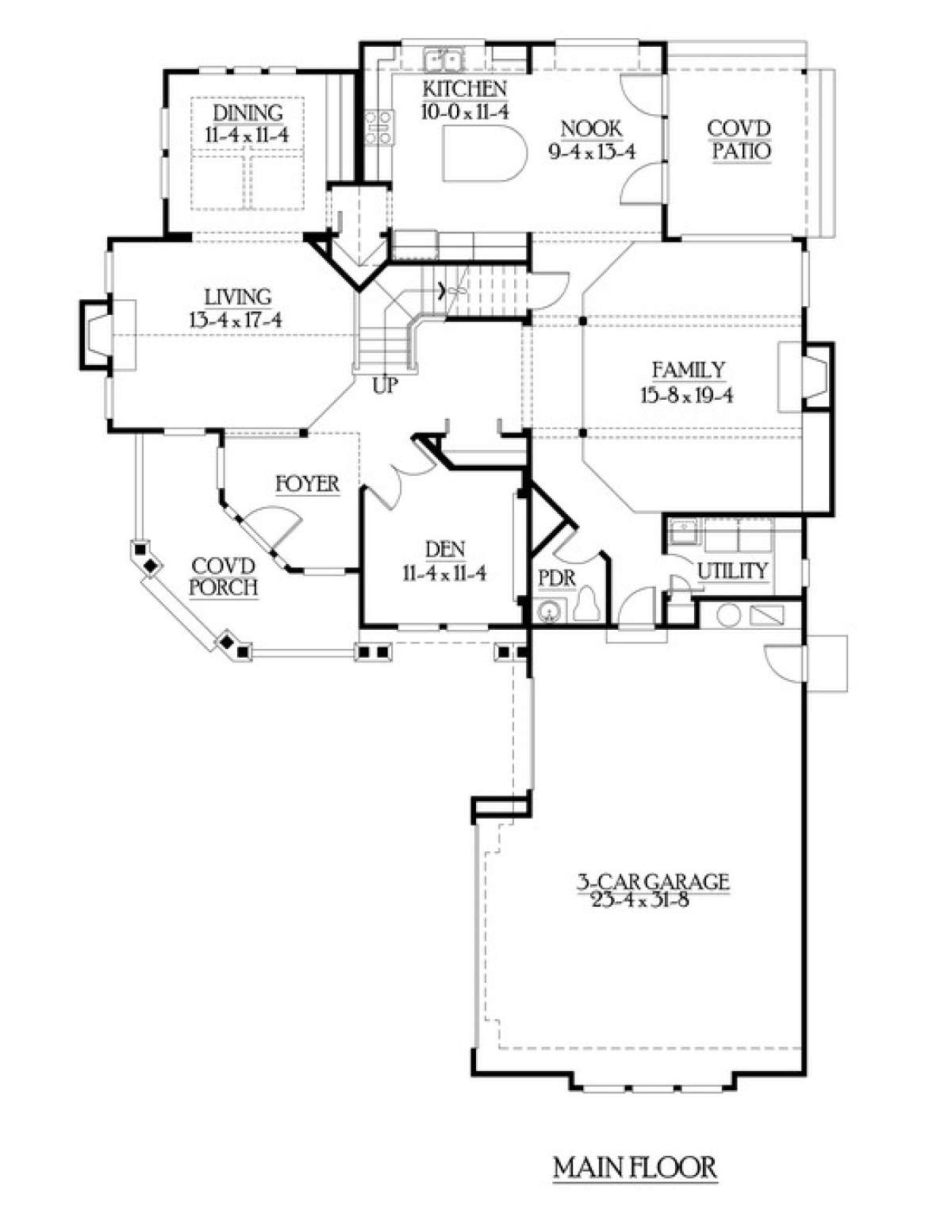 Floorplan 1 for House Plan #341-00146