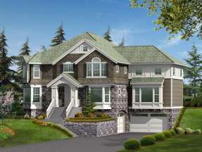 Luxury House Plan #341-00147 Elevation Photo
