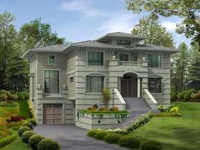 Luxury House Plan #341-00148 Elevation Photo