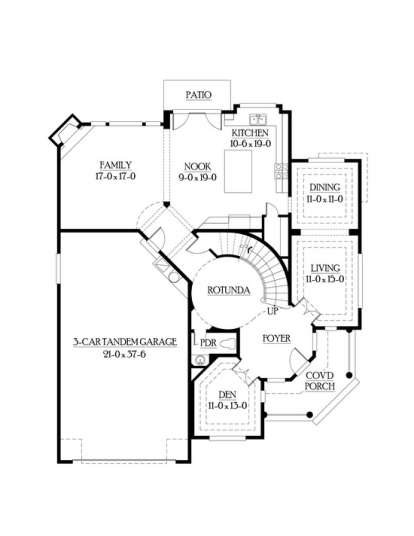 Floorplan 1 for House Plan #341-00149