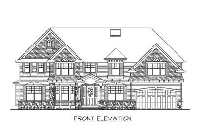 Craftsman House Plan #341-00152 Elevation Photo