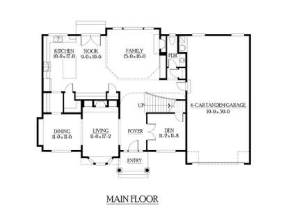 Floorplan 1 for House Plan #341-00152