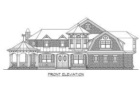 Lake Front House Plan #341-00153 Elevation Photo