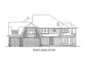 Lake Front House Plan #341-00153 Elevation Photo