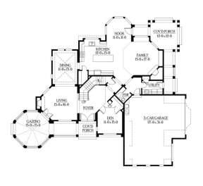 Floorplan 1 for House Plan #341-00153