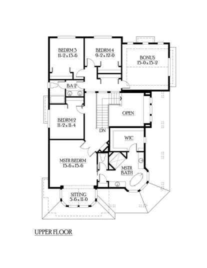 Floorplan 3 for House Plan #341-00154
