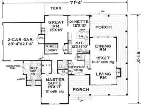 Floorplan 1 for House Plan #033-00122