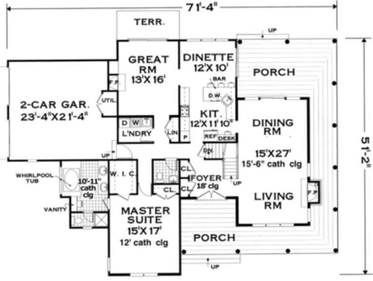 House Plan House Plan #603 Drawing 1