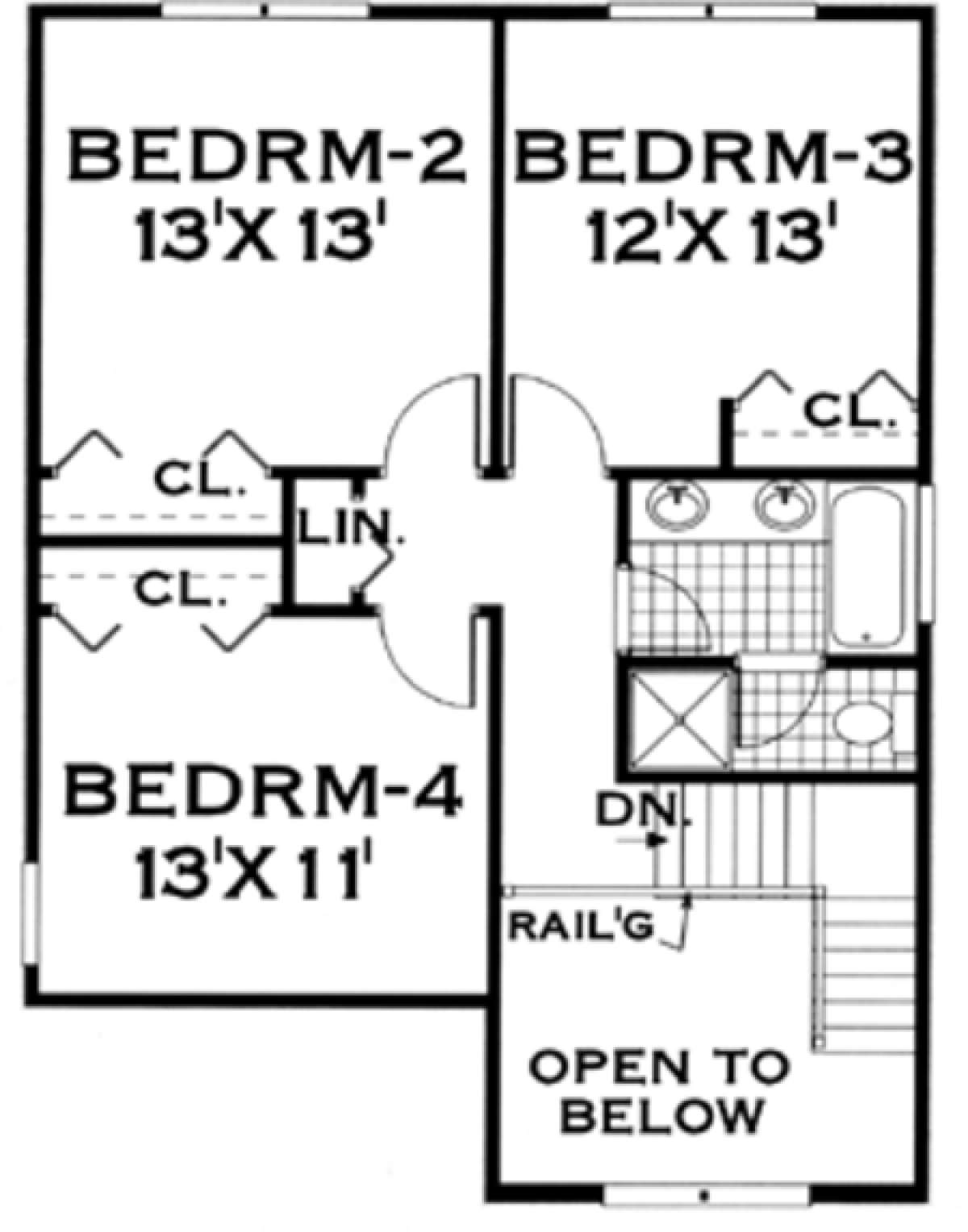 Floorplan 2 for House Plan #033-00122