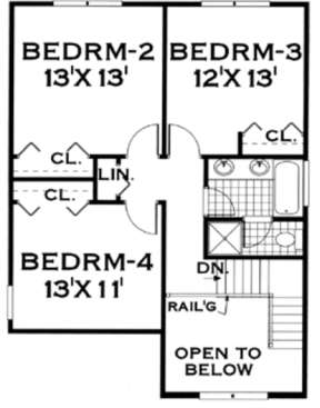 Floorplan 2 for House Plan #033-00122
