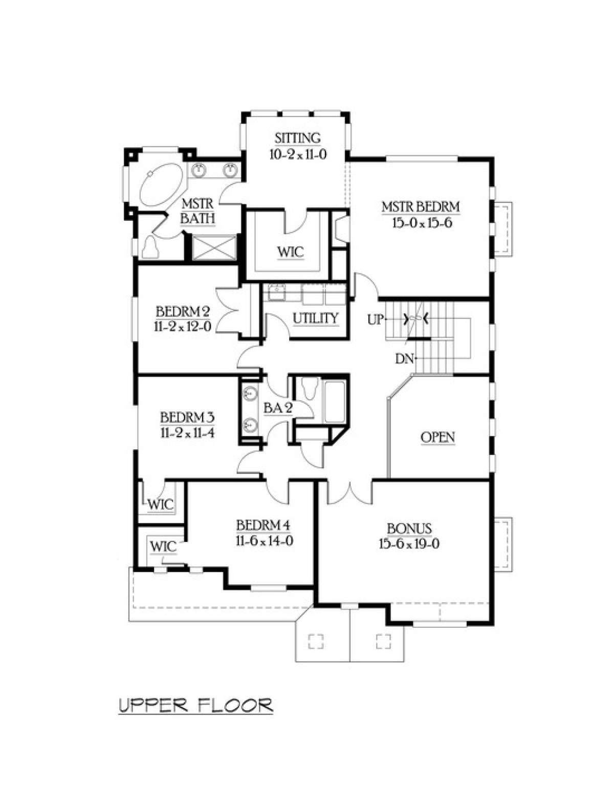 Floorplan 2 for House Plan #341-00157