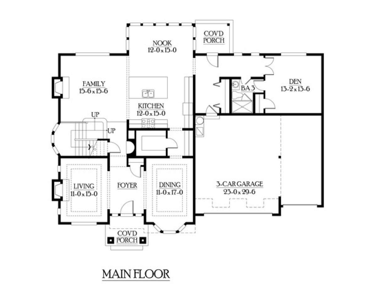 Floorplan 1 for House Plan #341-00158