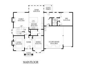 Floorplan 1 for House Plan #341-00158