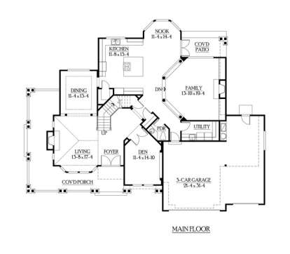 Floorplan 1 for House Plan #341-00159
