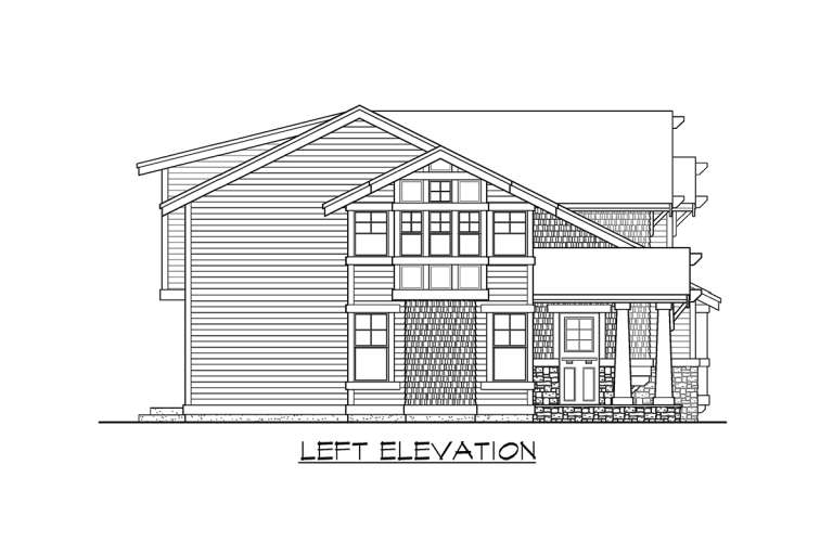 Craftsman House Plan #341-00160 Elevation Photo