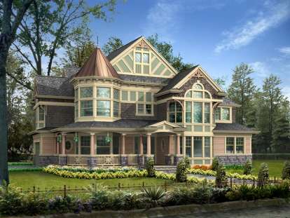 Victorian House Plan #341-00163 Elevation Photo
